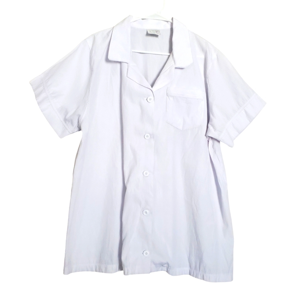 LTC White Button Down Collared Shirt‎ Size XL